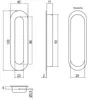 Muschelgriff oval 120x40mm - Edelstahl Schiebtür- Produktbild-Vorschau 3