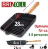 Ø28cm Steakpfanne aus Gusseisen mit Holzgriff Grillpfanne Produktbild-Vorschau 5