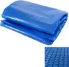 A folded blue pool cover is shown against a white background. Produktbild-Vorschau