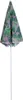 A closed beach umbrella with a tropical leaf pattern on a white background. Podgląd zdjęcia produktu