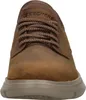 A close-up, front-facing view of a brown Skechers men's sneaker. Voir les images du produit
