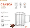 Tasses à rainures Wilmax 150 ml en verre thermo, lot de 6 Voir les images du produit 16