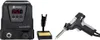 A digital desoldering station with its accessories, including a desoldering pump and a stand, displayed against a white background. Produktbild-Vorschau