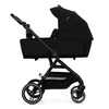 A black Kinderkraft Yoxi 3in1 stroller is shown from the side against a white background. Produktbild-Vorschau