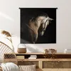 MuchoWow® Wandteppich Wandbehang Pferde - Halfter - Schwarz Produktbild-Vorschau 6
