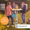 CASARIA® Table de bar blanche ronde Ø70 cm pliable haute de Voir les images du produit 2