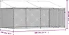 Klietka pre psa so strechou a dverami sivá 4x2x2 m pozink. Náhľad obrázku produktu 9