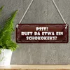 Blechschild Spruch 27x10cm PSST ruft da etwa ein Schokokeks Produktbild-Vorschau 3