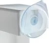 Close-up of a white bathtub stool with a blue suction cup attachment. Podgląd zdjęcia produktu