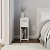 Nachttisch - 20x30x55 cm - Weiß - schmal - mit Schublade - Produktbild-Vorschau 8