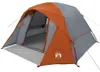 vidaXL Campingzelt 4 Personen Grau und Orange Wasserdicht Produktbild-Vorschau 8