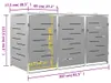 vidaXL Box na 3 koše 207x77,5x115 cm nerezová ocel Náhled obrázku produktu 8