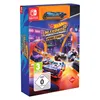 A box for a Nintendo Switch game, featuring racing cars and track elements. Produktbild-Vorschau