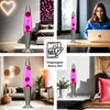 Lavalampe Pink Silber 42 cm Stimmungslicht Tischleuchte Produktbild-Vorschau 3