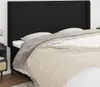 Kopfteil mit Ohren Schwarz 203x16x118/128 cm Stoff Produktbild-Vorschau 2