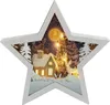 LED Stern weiß 3D Deko Winterszene beleuchtet Glas Produktbild-Vorschau 3