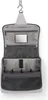 A hanging toiletry bag is shown open and empty against a white background. Produktbild-Vorschau