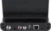 The back panel of a black electronic device, showing various ports and connectors. Anteprima dell’immagine prodotto