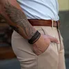 SERASAR | Bracciale in pelle premium da uomo [Wild] con Anteprima dell’immagine prodotto 5