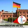 QEENTOE Aluminium Fahnenmast 6,50m mit Deutschlandfahne Produktbild-Vorschau 4