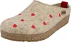 Haflinger Damen Pantoffel Schurwolle Herz Stickerei Grizzly Produktbild-Vorschau 1