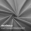 A close-up, swirled view of gray fabric, likely a bedsheet, with text overlay. Produktbild-Vorschau