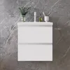 50 cm Badmöbel-Set Unterschrank mit Mineralguss waschtisch Produktbild-Vorschau 1