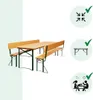 Pivný set PRAKTIK s operadlami, 170cm, hnedá Náhľad obrázku produktu 6