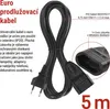 Dvoužilový pohyblivý přívod 5 m / 1 zásuvka / černý / PVC / 0,75 mm2 Náhled obrázku produktu