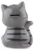 Spardose Katze Keramik 12x16x10cm grau Produktbild-Vorschau 5