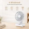 4x 4000mAh Akku Tischventilatoren, 4 Stufen, 90° Automatik Produktbild-Vorschau 9