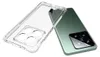 A clear phone case is shown next to a green smartphone. Produktbild-Vorschau