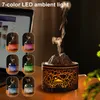 （Black）Zvlhčovač Volcano Aroma difuzér Vonná lampa Olejový Náhled obrázku produktu 5