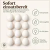 Zwölf ausgeblasene Enteneier mit weißer Schale: entleert, gereinigt und desinfiziert, mit Öffnung für den Aufhänger Produktbild-Vorschau