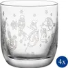 A clear glass tumbler with etched Christmas-themed toys. Náhled obrázku produktu