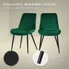 Set di 2 sedie da pranzo ML-Design, verde scuro, seduta in Anteprima dell’immagine prodotto 3