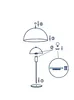 Kovová stolová lampa Petunia, 41 cm Náhľad obrázku produktu 6