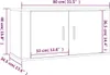 Pensili TV 3 pz. Bianco 80x34,5x40 cm Anteprima dell’immagine prodotto 9
