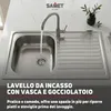 Lavello incasso cucina acciaio 79x50 cm una vasca e Anteprima dell’immagine prodotto 3