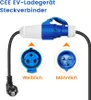 Zástrčka nabíječky EV do modré zásuvky cee 3 kolíky typ 2 Náhled obrázku produktu 5