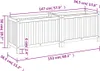 vidaXL Pflanzkübel mit Einlage 153x38,5x50 cm Massivholz Produktbild-Vorschau 6