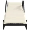 The Living Store Sonnenliegen 2 Stk. mit Auflagen Schwarz Produktbild-Vorschau 5