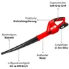 WALTER Akku-Laubbläser 20V mit Akku & Schnellladegerät – Produktbild-Vorschau 2