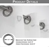 Close-up view of a metal grommet for a curtain, with measurement details. Podgląd zdjęcia produktu