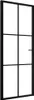 vidaXL Innentür ESG Glas und Aluminium 76x201,5 cm Schwarz Produktbild-Vorschau 4