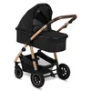 A black and gold baby stroller is shown against a white background. Produktbild-Vorschau