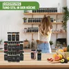 Set van 24 kruidenpotjes, glazen kruidencontainers met Productafbeelding-voorbeeld 3
