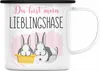 Trendation - Lieblingshase Geschenk Emaille Tasse Liebste Produktbild-Vorschau 1