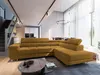 A modern living room with a large sectional sofa, dining area, and staircase. Produktbild-Vorschau