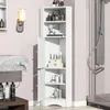 Hoekkast voor de badkamer, hoekbadkamerkast met 2 vakken en Productafbeelding-voorbeeld 5
